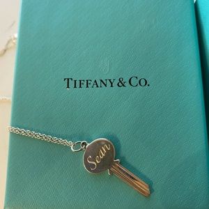 Tiffany Oval silver Pendant. Inscribed with ‘Sean’